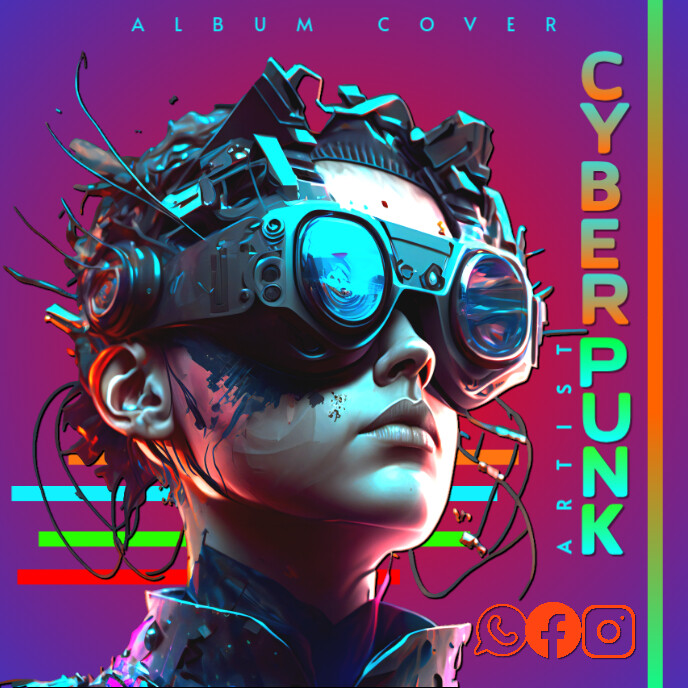Cyberpunk Album Cover template