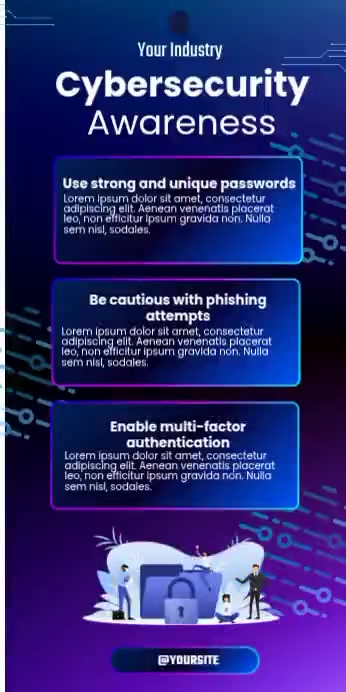Cybersecurity Awareness Banner Template | PosterMyWall
