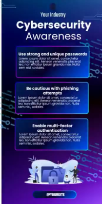 Cybersecurity Awareness  Banner template