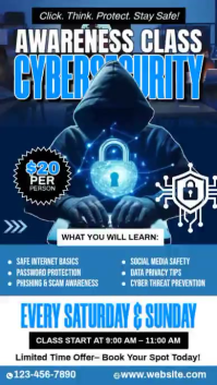 Biru Cybersecurity Awareness Class Instagram Reel Template
