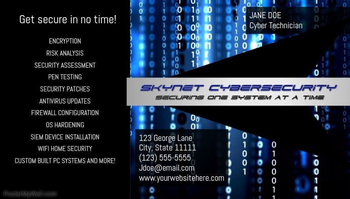 cybersecurity business card template postermywall free downloads christmas cards