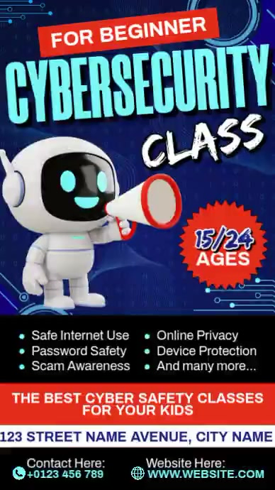 Cybersecurity Class Template | PosterMyWall