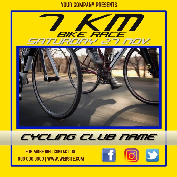 CYCLING EVENT AD Quadrat (1:1) template