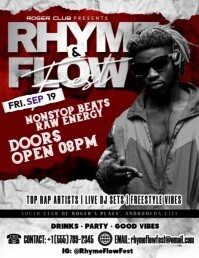 Cypher Nights, Pure Rap Power Flyer (US Letter) template