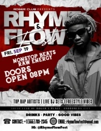 Cypher Nights, Pure Rap Power Flyer (US Letter) template