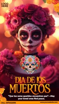 Día de los Muertos Wishes Instagram Story template
