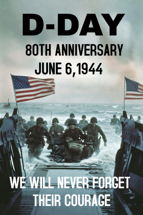 D-day 80th Anniversary Posters Template | PosterMyWall