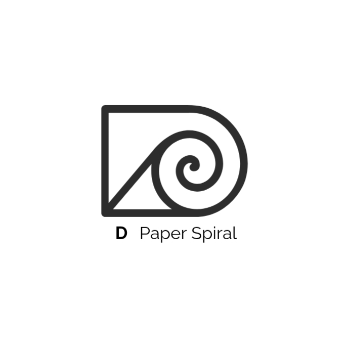 White D Paper Spiral Logos Template | PosterMyWall