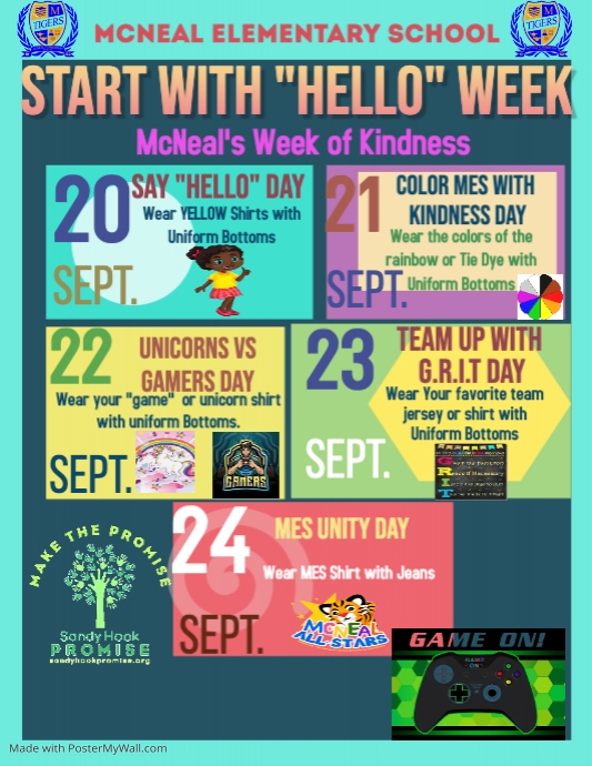 Copy of Start with Hello Week | PosterMyWall