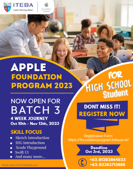 Batch Development Program Poster Poster Apple Foundation Batch-3 | PosterMyWall
