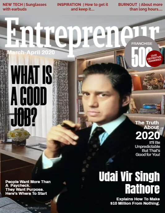230422 Entrepreneur magazine cover template | PosterMyWall