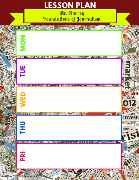 Lesson Plan Poster | PosterMyWall