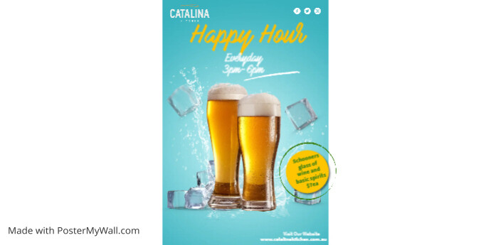Happy Hour Weekend Promo | PosterMyWall