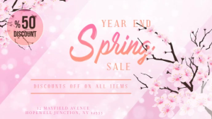 Pink Spring Sale Digital Display Video template