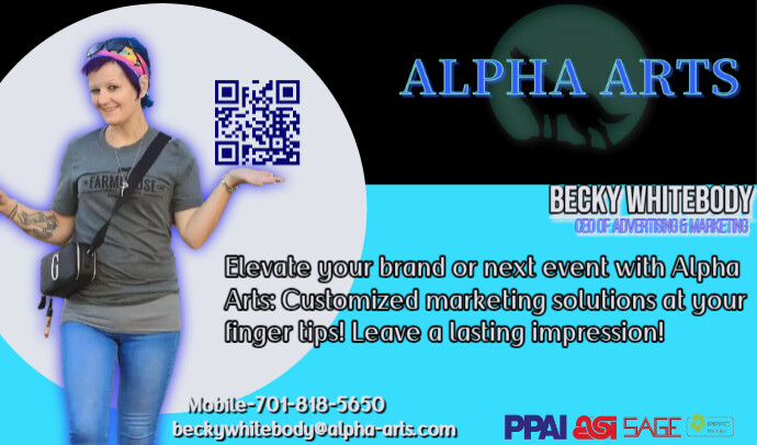 Copy of Alpha Arts booklet sticker | PosterMyWall
