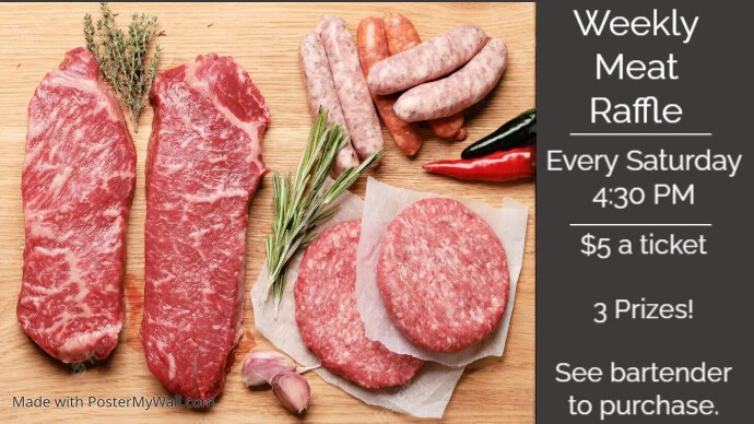 Weekly Meat Raffle | PosterMyWall