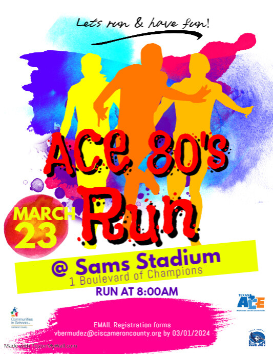 Color Run Flyer PosterMyWall