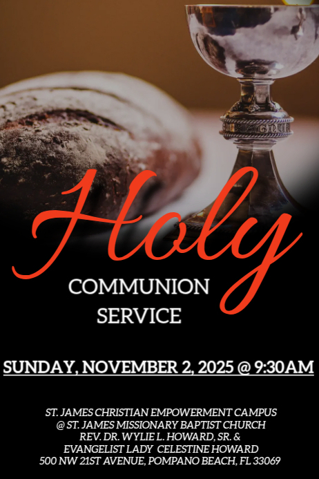 Copy of holy communion service flyer | PosterMyWall