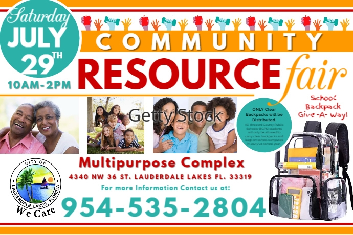 Community Resource Fair Banner w/ 2 logos | PosterMyWall