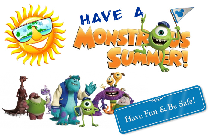 Monsters Inc. Schools Out Summer Wishes Poster Decor Daycare Elementary Kindergarten template