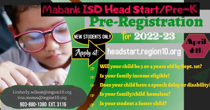 Head Start Pre-Registration | PosterMyWall