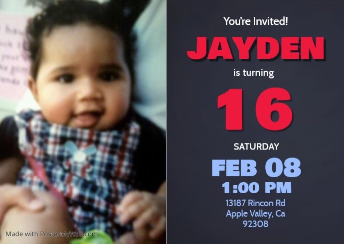 Copy of Boys Birthday Invitation | PosterMyWall
