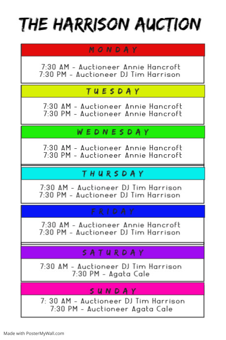 My Weekly Event Planner Template | PosterMyWall