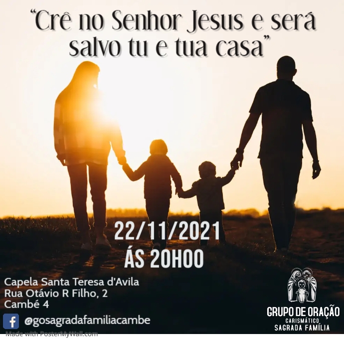 Crê no Senhor Jesus e será salvo tu e tua casa | PosterMyWall