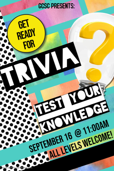 Copy of Trivia Night Poster | PosterMyWall
