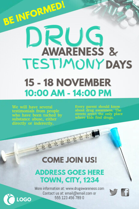 Drug Awareness Poster Template PosterMyWall Drug Awareness Poster Template PosterMyWall
