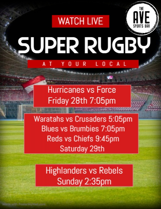 Copy of Live Screening Rugby Tournament Poster Template | PosterMyWall