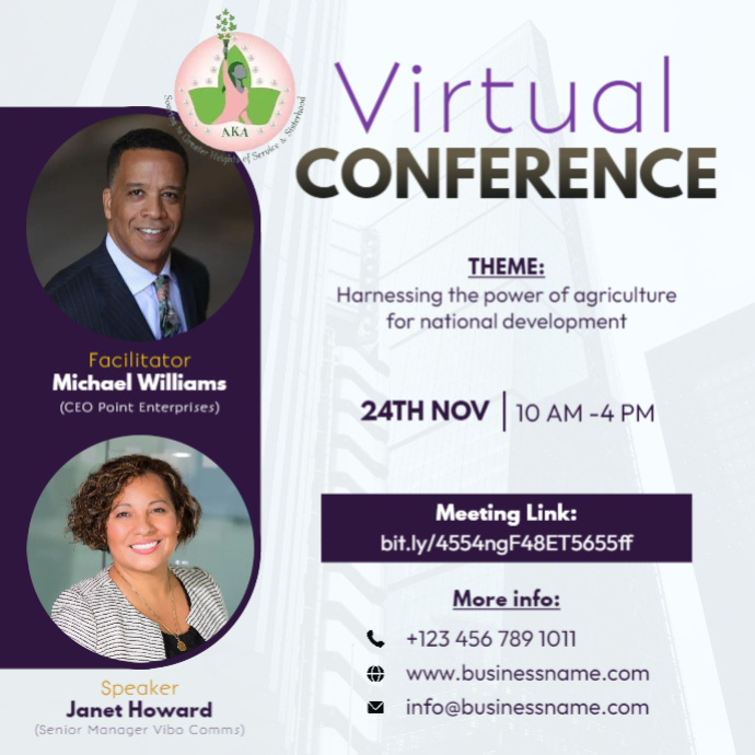 Virtual conference flyer | PosterMyWall
