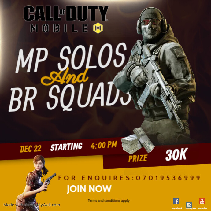 CALL OF DUTY MOBILE TOURNAMENT DESIGN | PosterMyWall