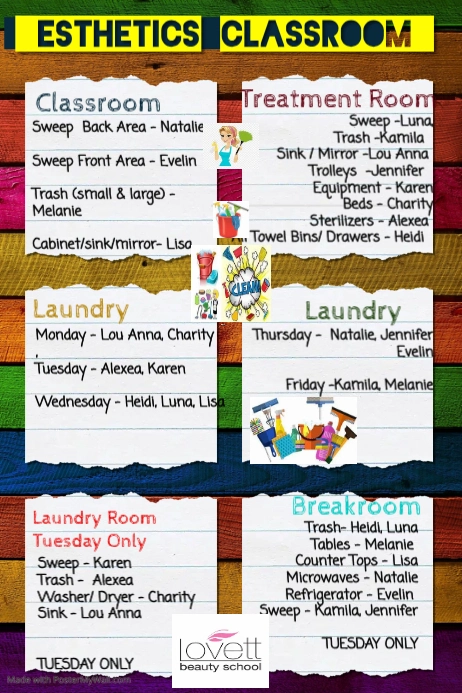 Weekly Schedule Poster Template