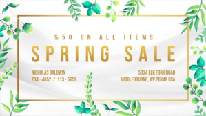 Floral Spring Sale Digital Display Video template