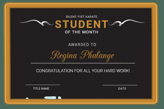Student of the month certificate template | PosterMyWall