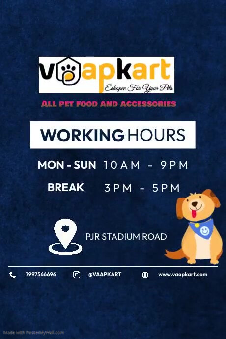 working hours flyer | PosterMyWall