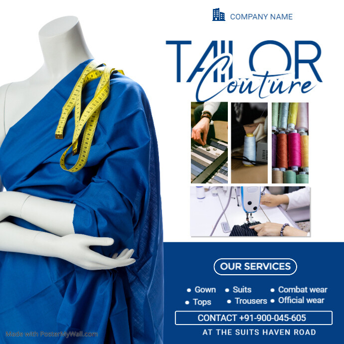 White Tailor Shop Instagram Post