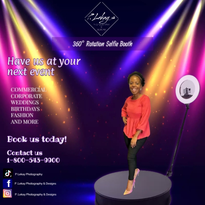 360° Rotation Selfie Booth Poster | PosterMyWall