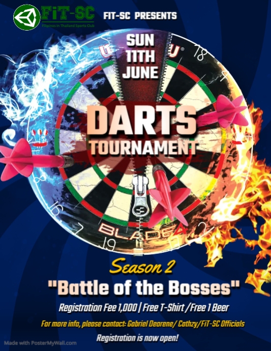 Darts tournament flyer template PosterMyWall