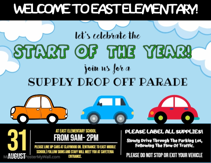 English School Supply Drop Off (1) Flyer (US Letter) template