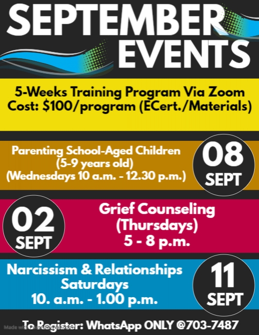 Copy of Copy of Upcoming Events | PosterMyWall