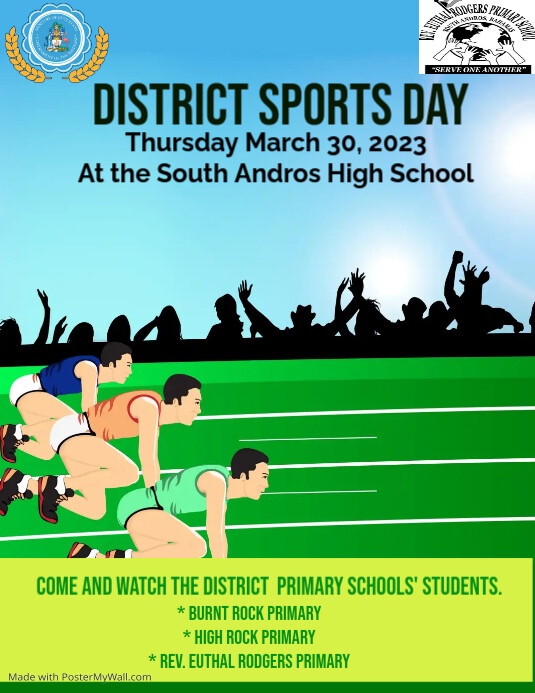 Green Athletics Day Flyer (US Letter) template
