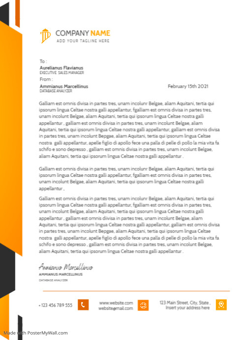 creative geometric corporate letterhead templ