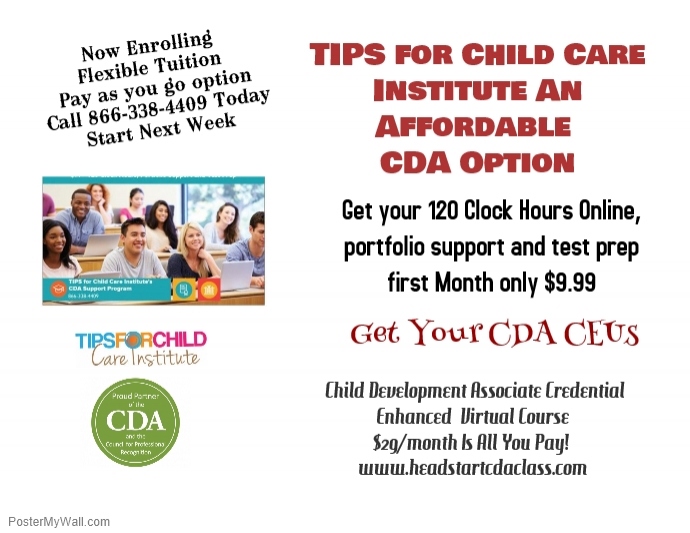 Copy of childcare clock hours PosterMyWall