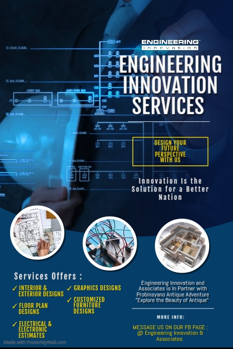Flyer Design Engineer Copy of Copy of Engineer & Architect Company Flyer Template | PosterMyWall