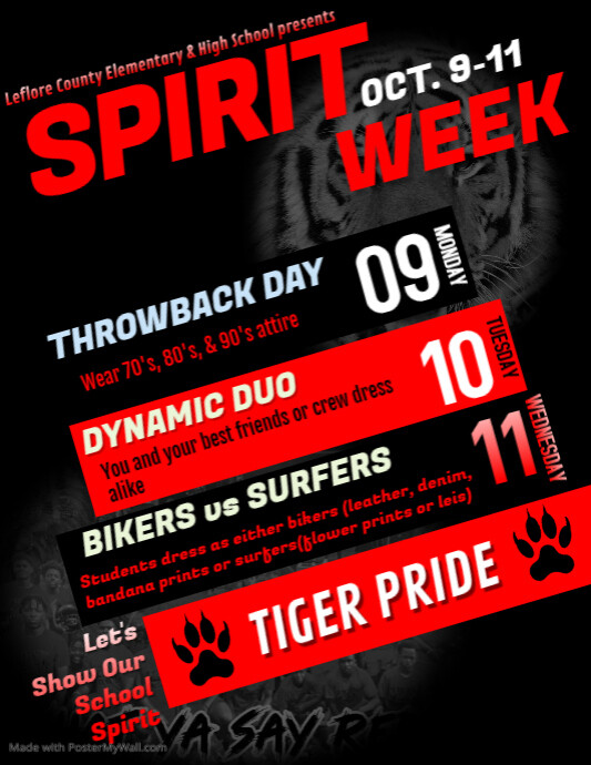 Spirit Week Flyer (1) template