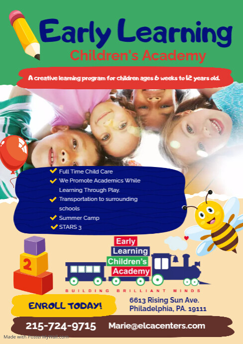 Learn &amp; Play Preschool Flyer Ad | PosterMyWall