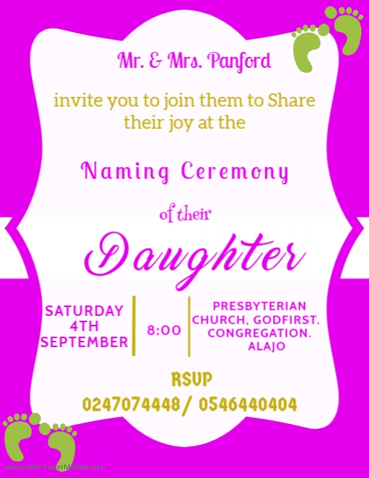 Copy of Baby Christening Ceremony Flyer PosterMyWall