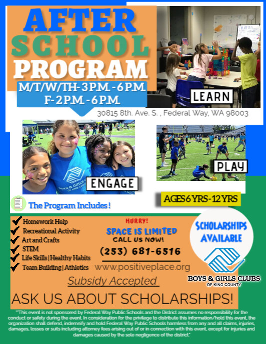 After School Program Flyer Templates PosterMyWall